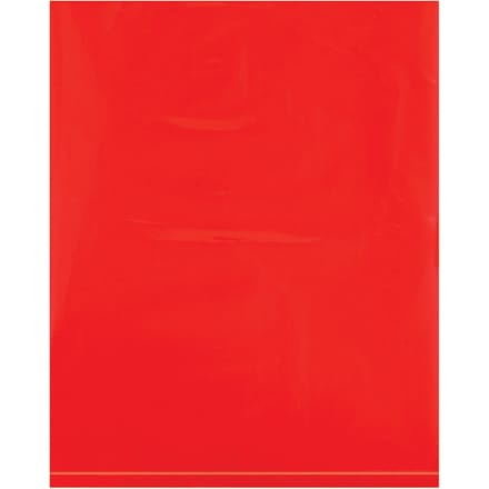 8 x 10" - 2 Mil Red Flat Poly Bags (100 Pack)