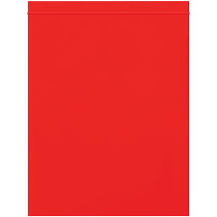 8 x 10" - 2 Mil Red Reclosable Poly Bags