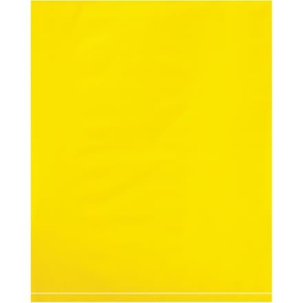 8 x 10" - 2 Mil Yellow Flat Poly Bags (100 Pack)