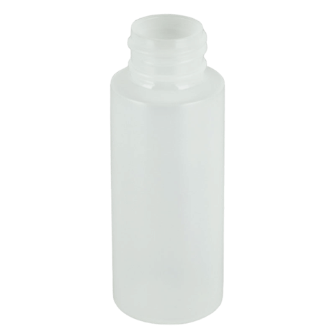 8oz HDPE Plastic Natural Cylinder Bottle 24-410 Neck Size (468/Case)