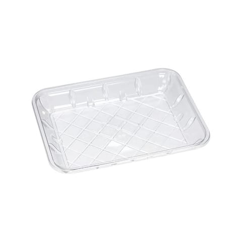 #8P Clear PET Plastic Meat Tray, 10 5/8" × 7 7/8" × 1 3/8" - (200/Case)