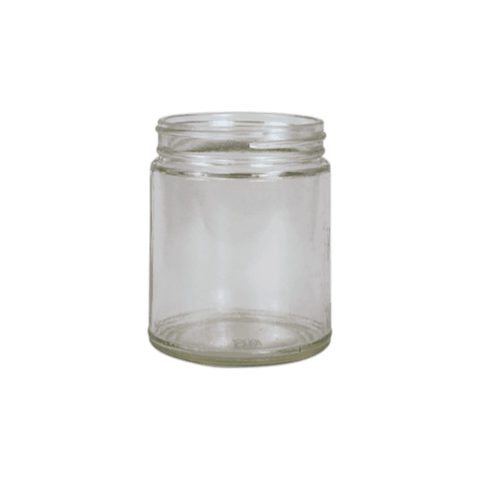 9 oz. Clear Glass 70-400 Straight Sided Round Jar - (24 /Case)