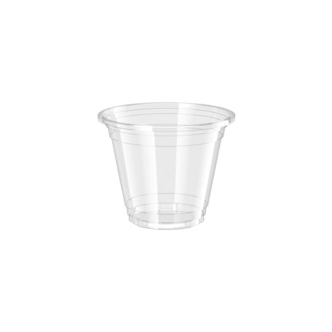 9 oz. Clear PET Plastic Squat Cold Cups - (1000/Case)