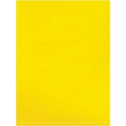 9 x 12" - 2 Mil Yellow Flat Poly Bags (100 Pack)