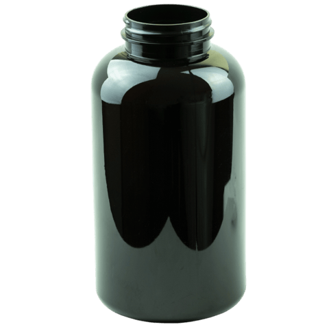 950cc Dark Amber PET Plastic Packer Bottle 53-400 (72/Case)