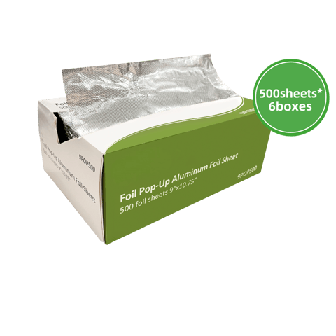 9"x10.75" Aluminum Foil Pop-Up Sheets 12 Mic - (6 Boxes/Case)