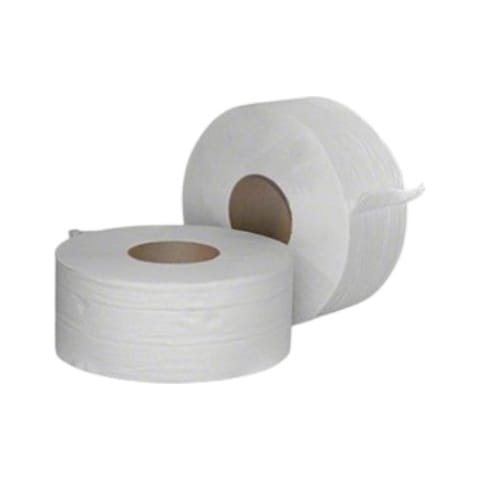 Advantage Renature White Jumbo Toilet Paper Roll, 2-Ply, 3 1/2" x 500 feet - (12/Case) A2025