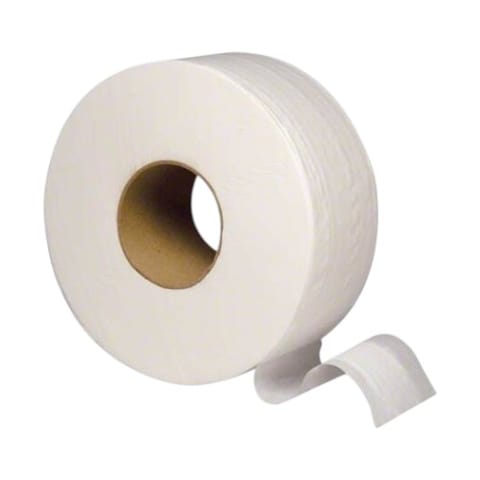 Advantage Renature White Jumbo Toilet Paper Roll, 2-Ply, 3 9/16" x 1,000 feet - (12/Case) A2020