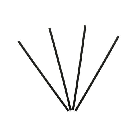 AmerCareRoyal 7 3/4" Black Polypropylene Plastic Jumbo Straw, Unwrapped - (5000/Case) STNJM1970714