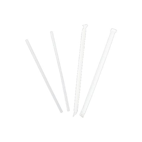 AmerCareRoyal 7 3/4" Clear Polypropylene Plastic Jumbo Straw, Unwrapped - (5000/Case) STNJM1970711