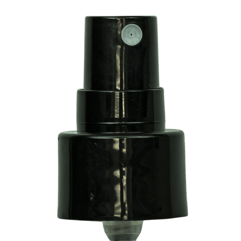 Black Fine Mist Sprayer Smooth Skirt 24-410 5.38 inch Dip Tube - Gray Hood(1500/case)