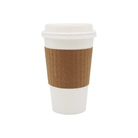 Brite Vision Embossed Kraft Coffe Cup Sleeve, Unprinted​, Fits 10-24 oz - (1200/Case) R-GNRC-BRWN-1206