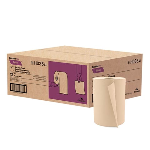 Cascades PRO Select Natural Roll Paper Towel, 1-Ply, 350 feet - (12/Case) H035