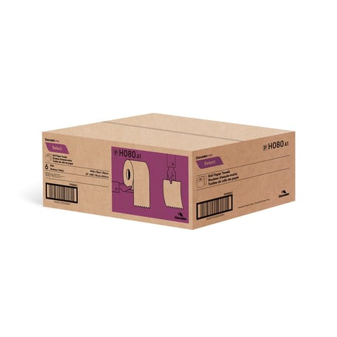 Cascades PRO Select White Roll Paper Towel, 1-Ply, 800 feet - (6/Case) H080