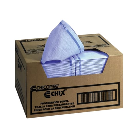 Chicopee Chix SC Blue Foodservice Towel, Heavy-Duty, 13" x 17" - (150/Case) 8083