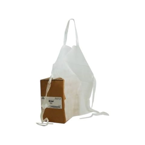 Chicopee White Spun Bib Apron, 32" × 27" - (100/Case) 0272