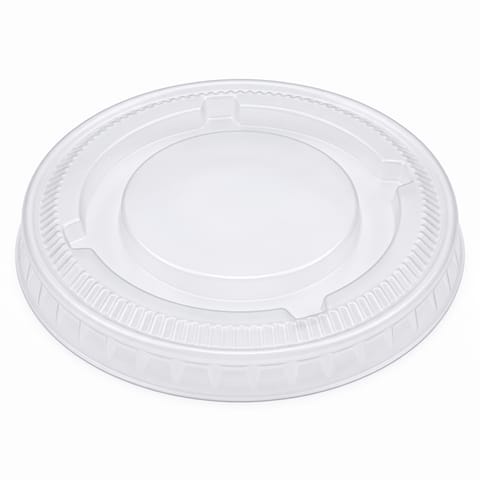 Clear PET Plastic Lid for Portion Cup, Fits 3.25/4/5.5 oz - (2500/Case)