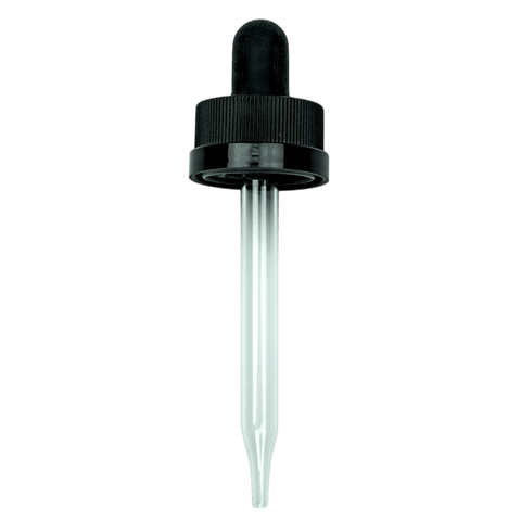 CRC (Child Resistant Closure) Dropper - Black - 76mm 20-400(1400/case)