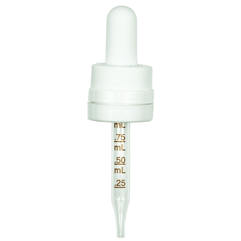 CRC/TE Super Dropper - White - 65mm - 18-415 with Large Bulb with markings(1400/case)