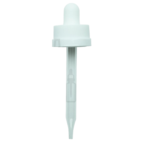 18-400 White CRC Dropper with 76 mm Glass Pipette - (1000/Case)