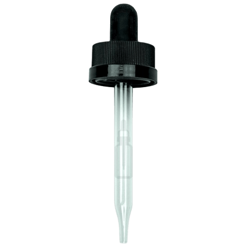 18-400 Black CRC Dropper with 76 mm Glass Pipette - (1000/Case)