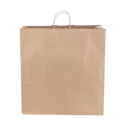Duro Dubl Life 18" x 7" x 18 3/4" Recycled Kraft Paper Shopping Bag with Handles, Cargo, 70#BW - (200/Case) 87148