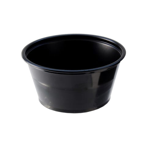 Fabri-Kal Black PS Plastic Portion Cup, 2 oz - (2500/Case) PC200B