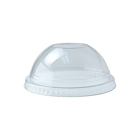 Fabri-Kal DLKC16/24 Kal-Clear/Nexclear PET Plastic Dome Lid with 1" Hole, Clear, Fits 12 /14, 16 / 18, 20, & 24 oz - (1000/Case)