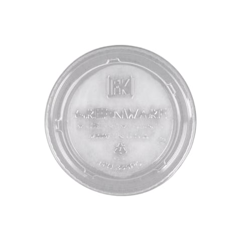 Fabri-Kal Greenware Compostable Clear PLA Plastic Portion Cup Lid, 3.25 & 4 oz - (2000/Case) GXL345PC