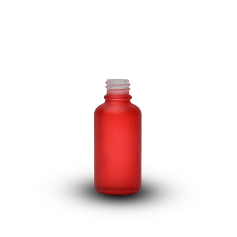1 oz Frosted Red Dropper Bottle