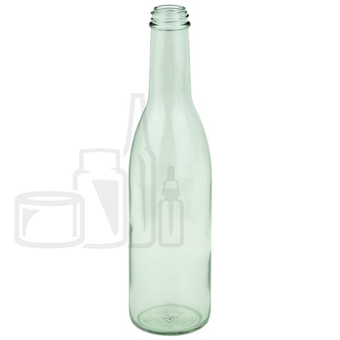 Glass Bottle 375ml Clear Glass Composite Bottle 28-485 (12/Case)
