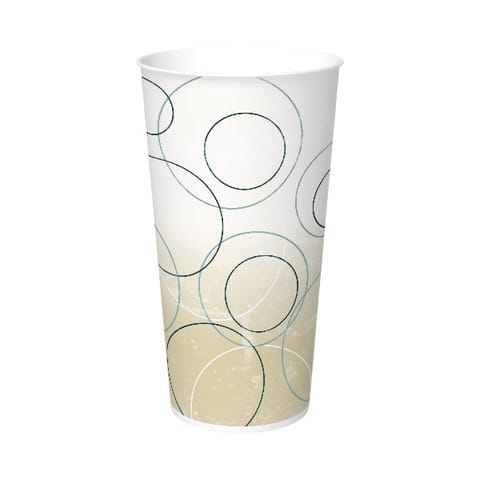 Graphic Packaging Double Sided Poly Paper Cold Cup, 22 oz, Champagne Design - (1000/Case) DMR-22