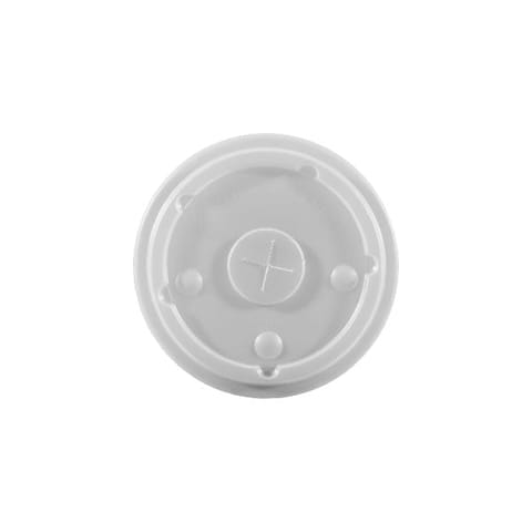 Graphic Packaging Flat Translucent PS Plastic Bubble Cold Cup Lid, Fits 12-24oz - (1000/Case) LCRS-22