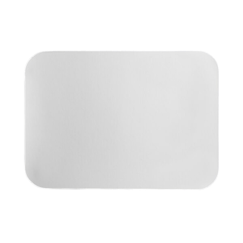 Oblong Foil-Laminated Board Lid for 1.5 lb. Deep Foil Take-Out Container - (500/Case)