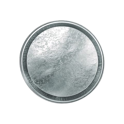 HFA 16" Round Aluminum Foil Embossed Serving Tray - (25/Case) 2013100