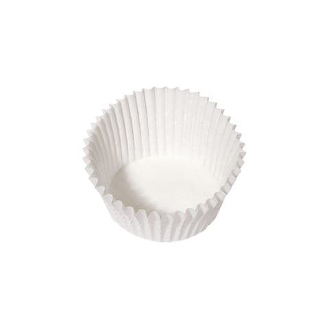 Hoffmaster 4 1/2" x 1 1/4" White Paper Fluted Baking Cup, 2" Bottom diameter - (10000/Case) 610032