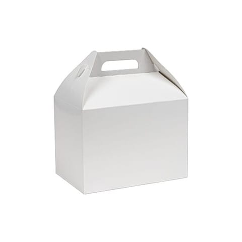 Inno-Pak 10 lb White BarnTake-Out Box with Handle, 9" x 6" x 6 1/2" - (150/Case) 15936077