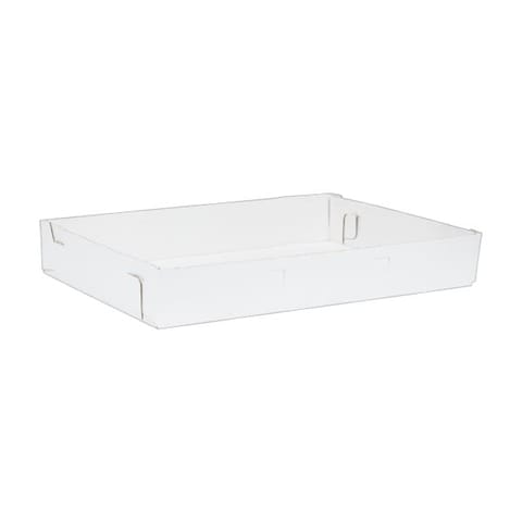 Inno-Pak 26" x 18" x 4" Full Sheet Corrugated White Cake Box, Only Bottom - (50/Case) 098309053