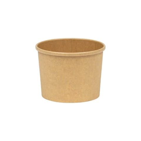 Inno-Pak Kraft Poly-Coated Paper Soup Cup, 8 oz - (500/Case) 191719924