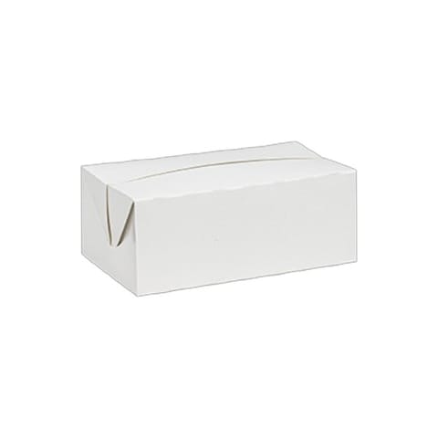 Inno-Pak White Paper Snack Box with Fast Top, 7" × 4 1/4" × 2 3/4" - (500/Case) 016578197