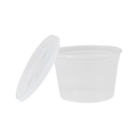 Kari-Out Tripak 16 oz. Clear PP Plastic Deli Container With Lid, Microwave-Safe, Combo Pack - (240/Case) TD40016