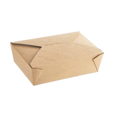 Kraft PLA Lined Compostable #3 Take-Out Container 7.75" x 5.5" x 2.5" - (200/Case)