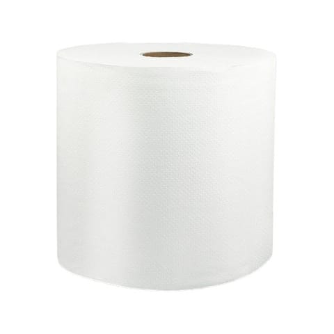 Livi VPG Select White Hardwound Paper Towel Roll, 1-Ply, 8" x 600 feet - (6/Case) 46530
