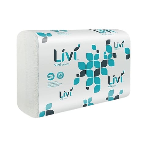 Livi VPG Select White Multifold Paper Towel, 1-Ply - (4000/Case) 43514