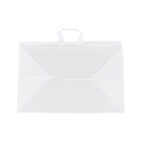 LK Packaging 22" x 14" x 15 1/4" White HDPE Plastic Take-Out Bag, 3 Mil - (100/Case) TO2214