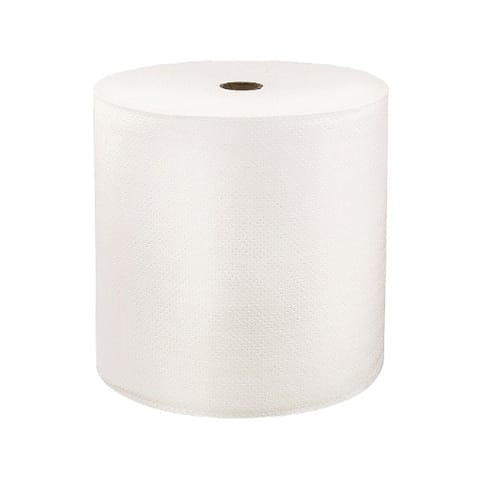 LoCor High Capacity White Hardwound Paper Towel Roll, 1-Ply, 8" x 1000 feet - (6/Case) 46901