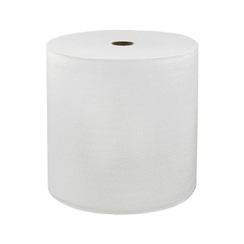 LoCor Mid Premium White Hardwound Paper Towel Roll, 1-Ply, 7" x 800 feet - (6/Case) 46897