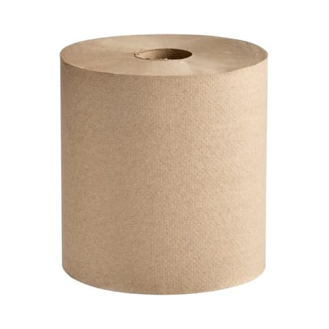 Morcon Morsoft Brown Hardwound Roll Paper Towel, 1-Ply, 8" x 800' feet - (6/Case) R6800