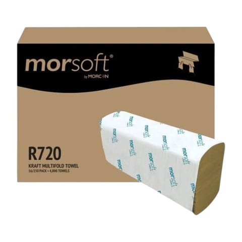 Morcon Morsoft Natural Kraft Multifold Paper Towel, 1-Ply - (4000/Case) R720