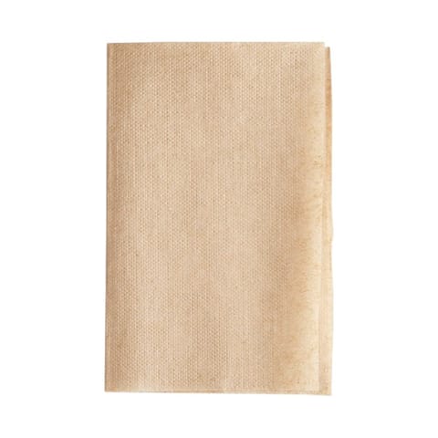 Natural Kraft 6 1/2" x 4 1/4" Interfold Dispenser Napkin, 1-Ply - (6000/Case) 906-000